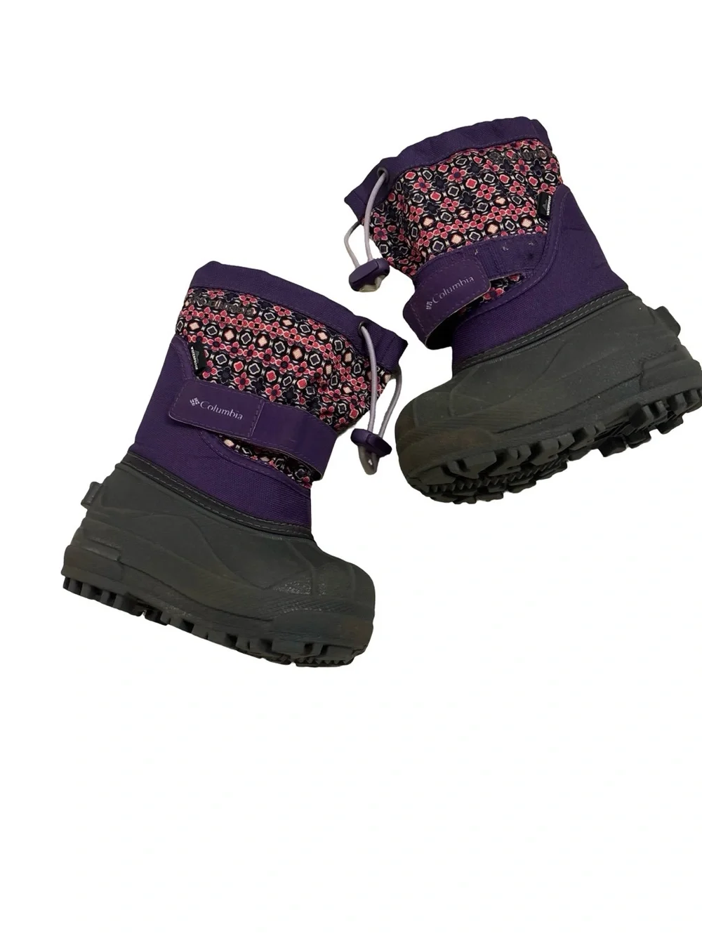 Colombia Purple Power-bug Patterned Waterproof Winter Boots Toddler Size 8